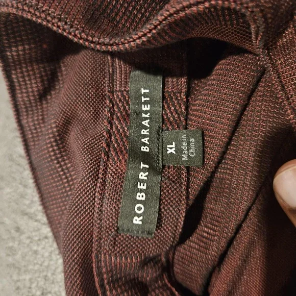 Robert Barakett Polo Shirt Mens XL Red Striped Knit Short Sleeve Golf Casual - Picture 4 of 6